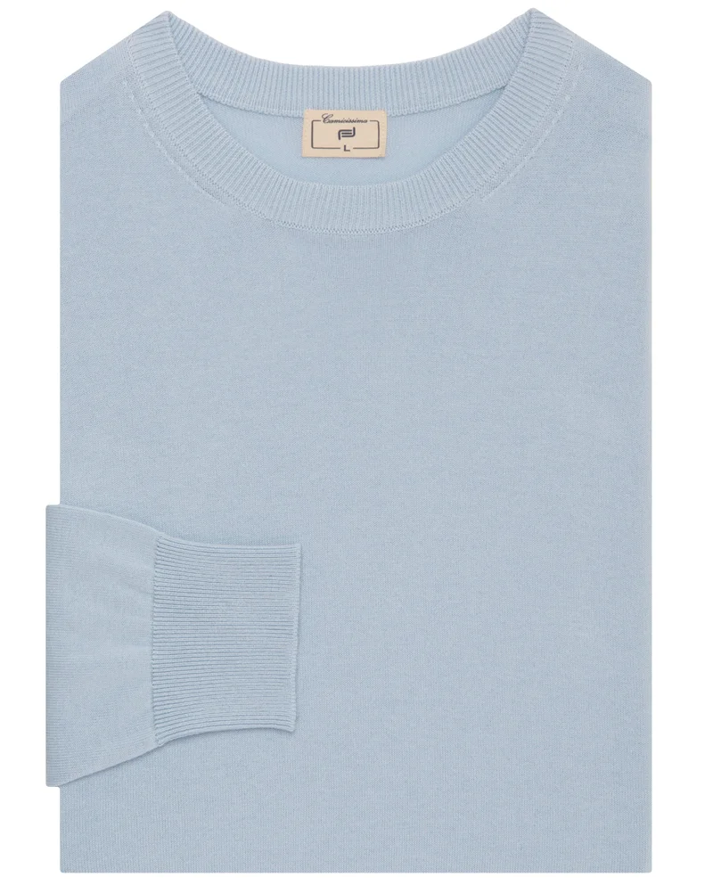 Camicissima Cotton Basic Crew Neck Sweater