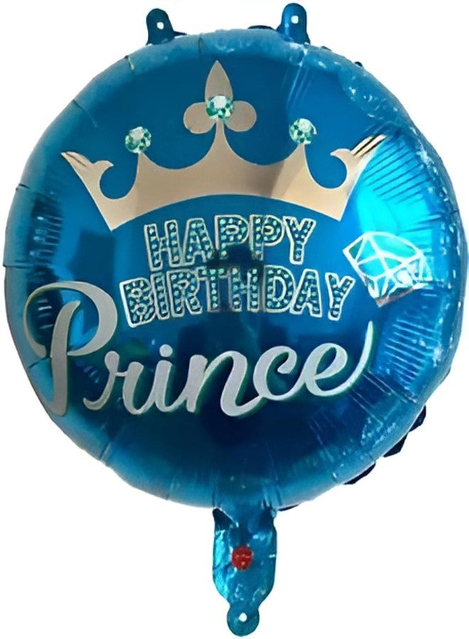 Fun Affairs Happy Birthday Prince Theme Foil Balloon Decoration for Boys, Kids Party Celebrations, 5 Pc, Blue - Image 3