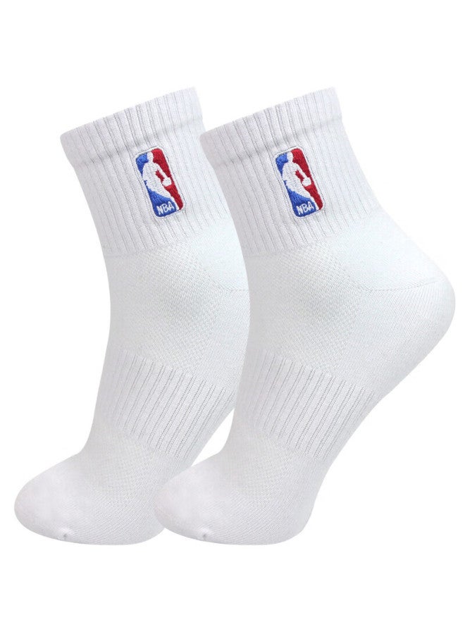 Nba Men's Anti-odor Antibacterial Breathable Moisture-wicking Sports Cotton Socks 3 Pairs - Image 3