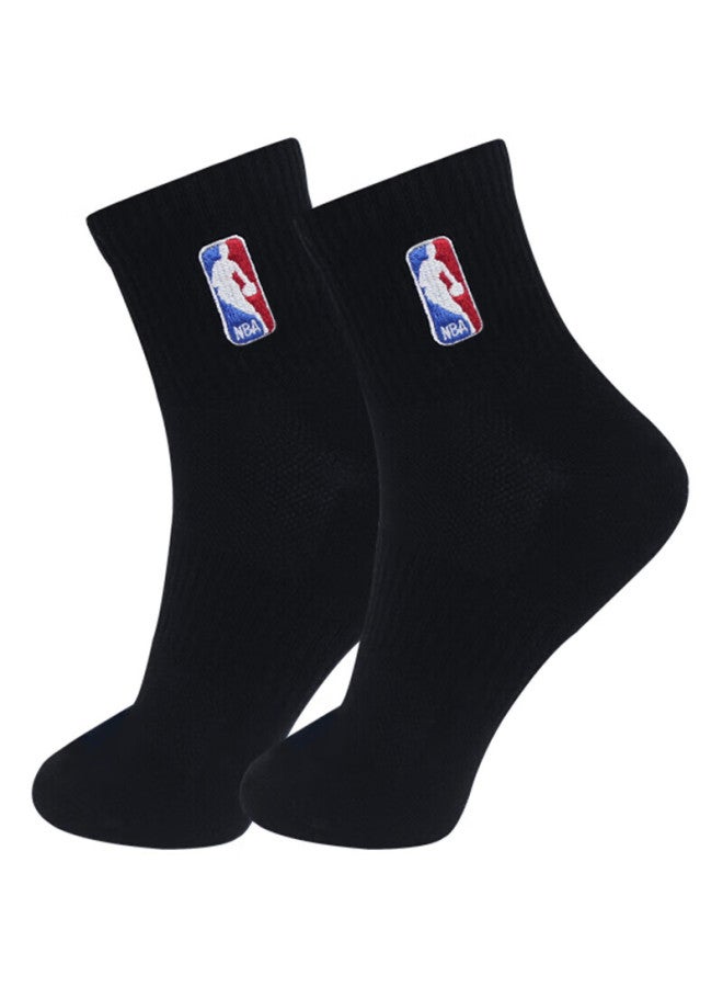 Nba Men's Anti-odor Antibacterial Breathable Moisture-wicking Sports Cotton Socks 3 Pairs - Image 2