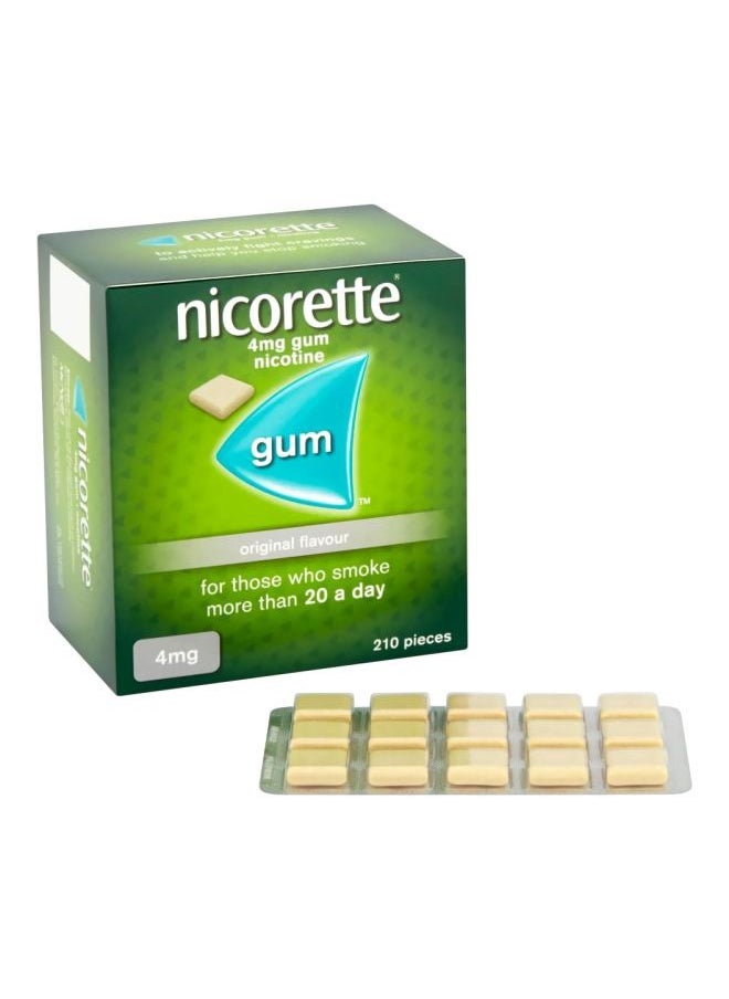 nicorette Original Flavour 4Mg Gum 210 Count  - Image 1