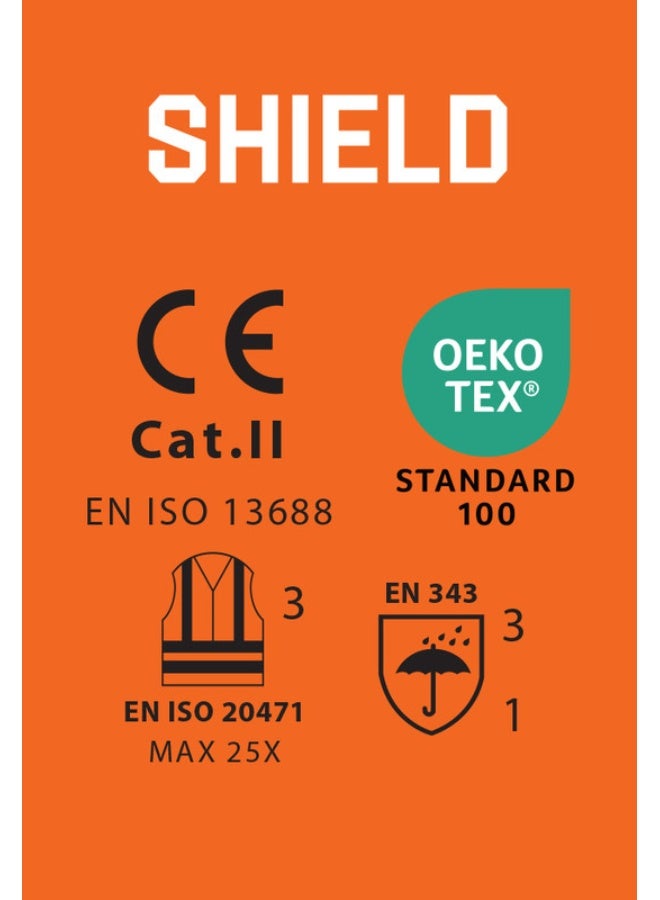 Shield Waterproof High Visibility Safety Jacket – Hi-Vis Reflective Workwear for Men, ANSI Compliant, Windproof & Rain-Resistant Outerwear
HI VIS YELLOW NAVY COLOR - Image 4