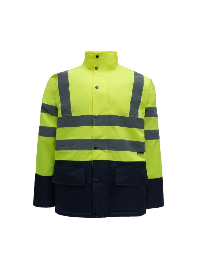 Shield Waterproof High Visibility Safety Jacket – Hi-Vis Reflective Workwear for Men, ANSI Compliant, Windproof & Rain-Resistant Outerwear
HI VIS YELLOW NAVY COLOR - Image 1