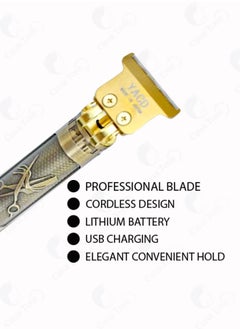 YACD Affordable Elegant Metal Body Cordless Hair Clipper l Best Trimmer l Professional Stainless Blade l USB Charging l Upto 120-Minute Battery Usage l Lithium Battery  - Image 4