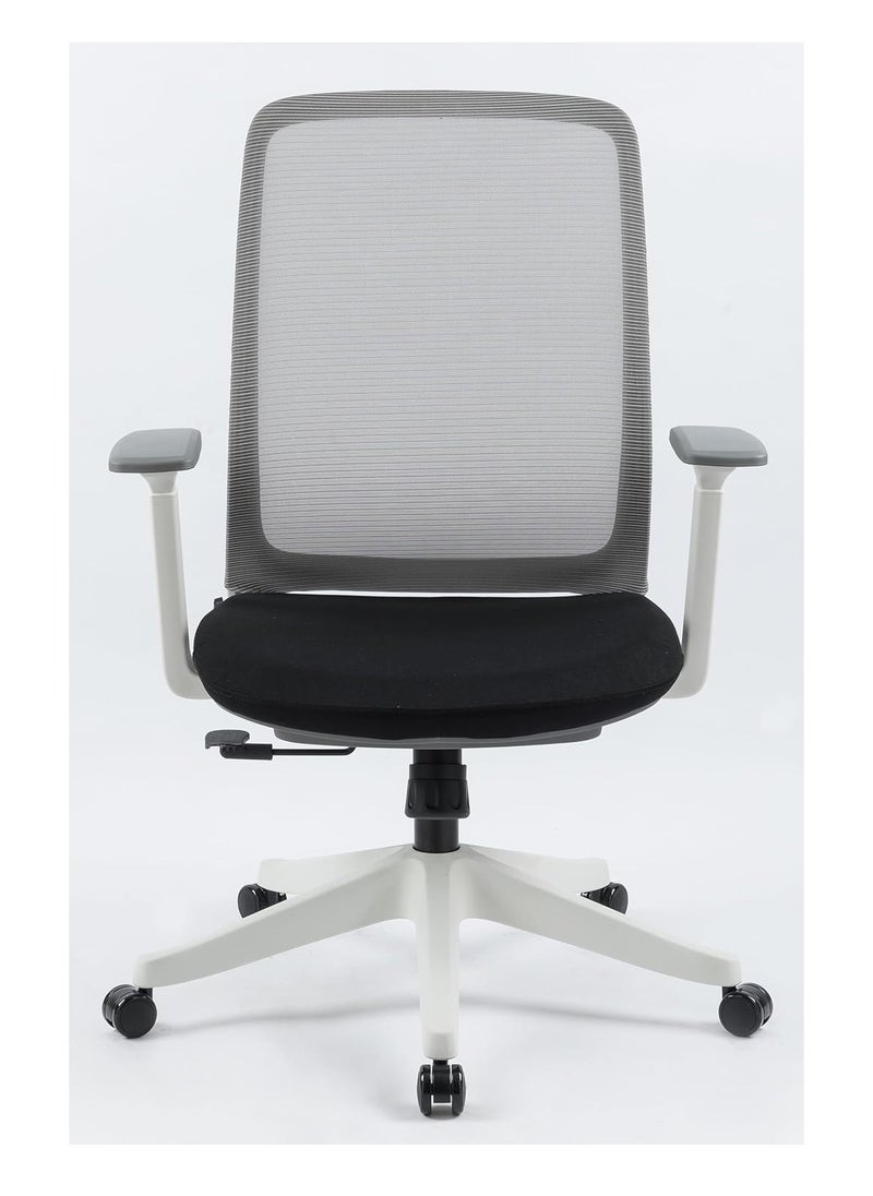 NAVODESK NEMO Chair Home Office Desk Chair Mid Back Computer Chair Ergonomic Chair with Lumbar Support by NAVO BLACK AND WHITE  - Image 1