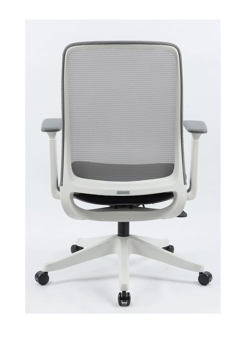 NAVODESK NEMO Chair Home Office Desk Chair Mid Back Computer Chair Ergonomic Chair with Lumbar Support by NAVO BLACK AND WHITE  - Image 5