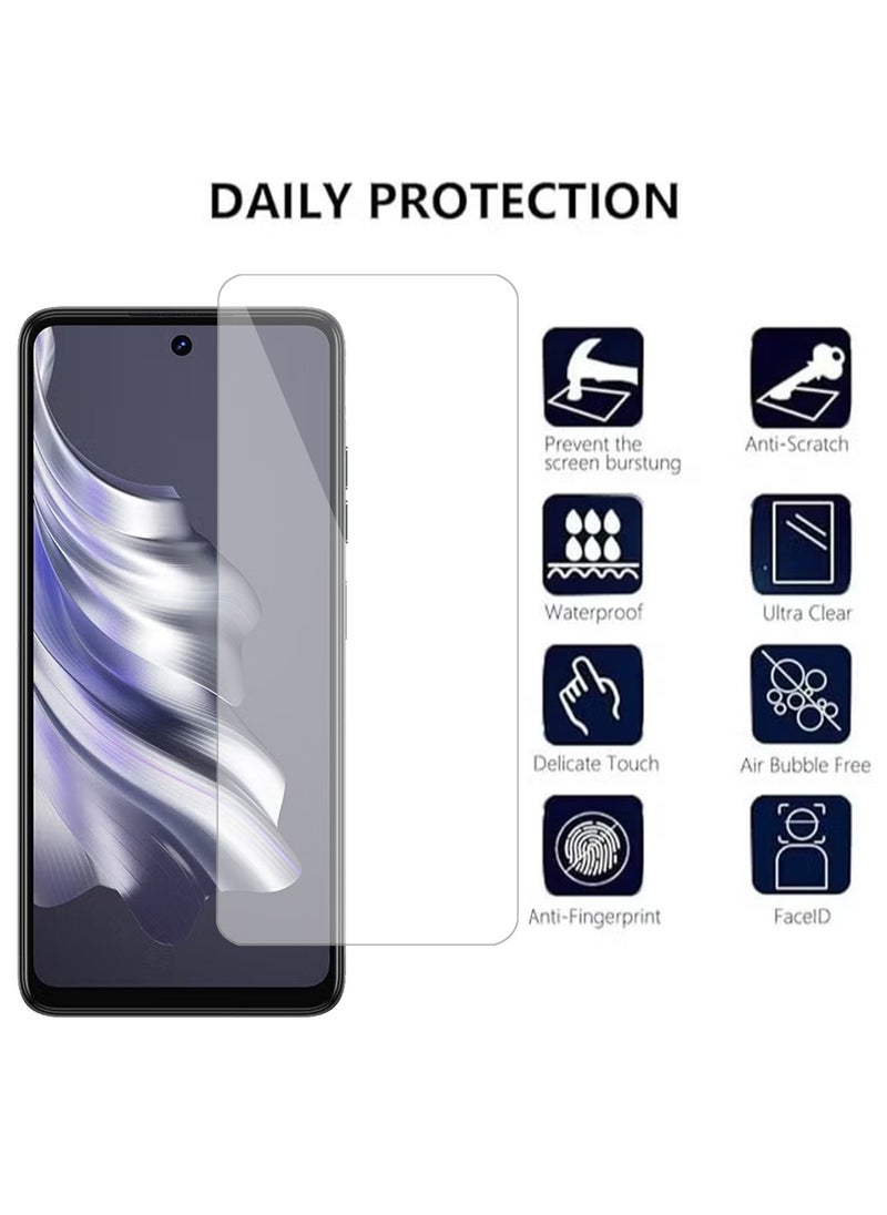 Tecno Spark 20 4g Screen Protector With Glass Tempered Bubble Free With Anti-Scratch With Anti-Fingerprint With 9H Hardness 2.5D Curved Edge Screen Protection For Tecno Spark 20