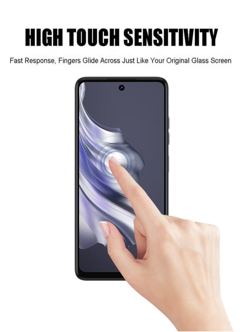 Tecno Spark 20 4g Screen Protector With Glass Tempered Bubble Free With Anti-Scratch With Anti-Fingerprint With 9H Hardness 2.5D Curved Edge Screen Protection For Tecno Spark 20