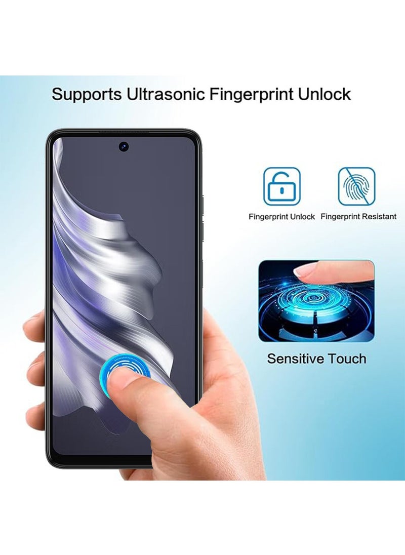 Tecno Spark 20 4g Screen Protector With Glass Tempered Bubble Free With Anti-Scratch With Anti-Fingerprint With 9H Hardness 2.5D Curved Edge Screen Protection For Tecno Spark 20