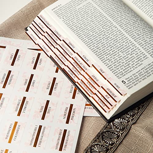 CANIPHA Bible Tabs for Women/Men/Kid,96 Laminated Index Tabs in Total for Study, Journaling Supplies,Christian Gift,7 Catholic 66 Old and New Testament Bible Book Accessories,23 Blank Tab - Image 2