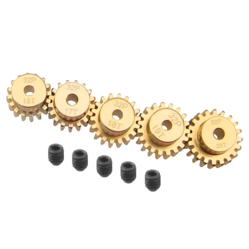 Vgoohobby Aluminum Alloy 32 Pitch Pinion Gear Set 3.175mm Shaft 16T 17T 18T 19T 20T Motor Gears Compatible with Tamiya Kyosho RedCat Losi Axial Traxxas 1/10 RC Car - Image 5