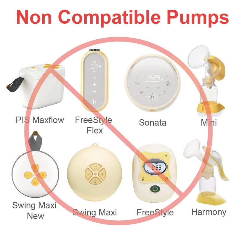 ماي موم 17 mm 2X Two-Piece Breastshield, 2X Base Connector w/Valve and Membrane Compatible with Medela Breast Pumps; Small Shield (17mm) - Image 4