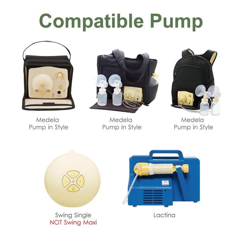 ماي موم 17 mm 2X Two-Piece Breastshield, 2X Base Connector w/Valve and Membrane Compatible with Medela Breast Pumps; Small Shield (17mm) - Image 2