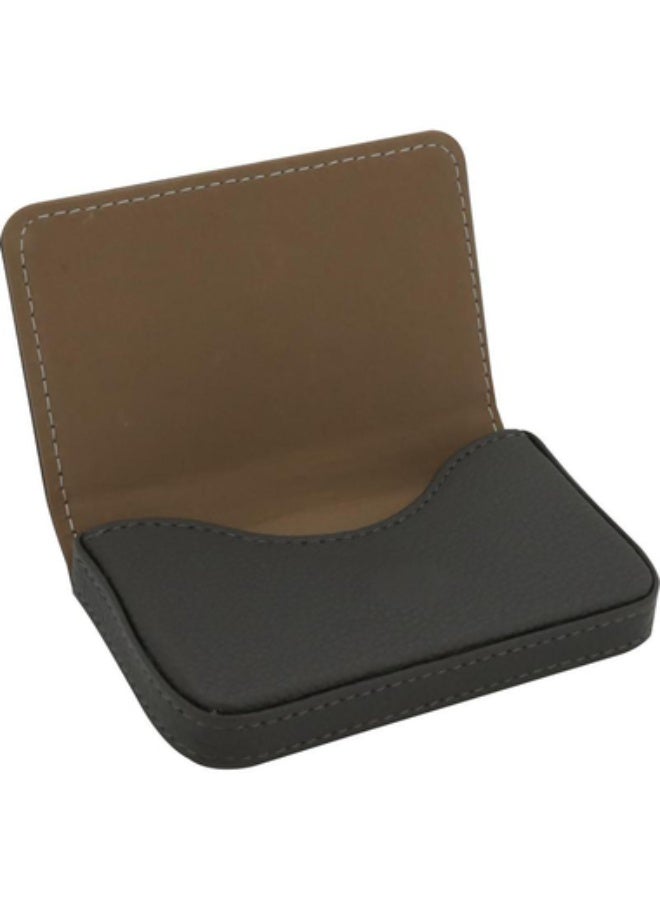 ROCO Business Card Case 15 Cards9 X 5.5 cm Card Size PU Material Grey - Image 2