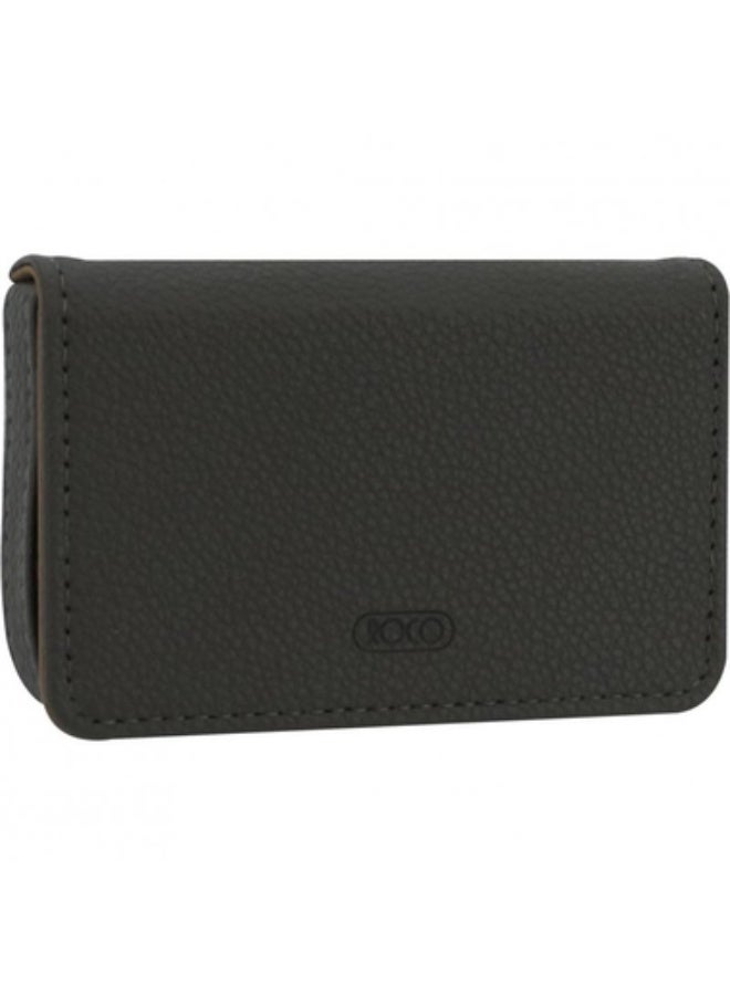 ROCO Business Card Case 15 Cards9 X 5.5 cm Card Size PU Material Grey - Image 1