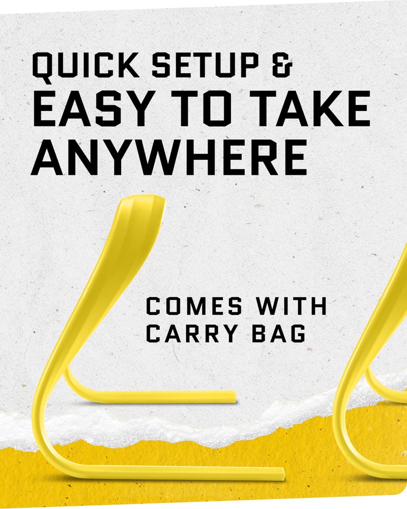 SKLZ 6X Ultra Durable Agility Hurdles - for Athletes of All Skill Levels,6pk of 6-in Tall Hurdles,Bright Yellow Color,Made of Durable, Composite Materials,Easy to Set up & Transport,Comes w/Carry Bag - Image 4