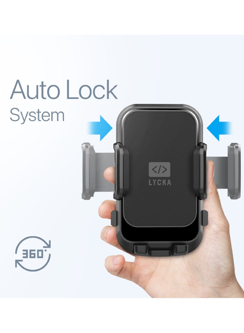Lycka Clutch H06 – One-Hand Docking Car Mount with 360° Rotation & Never-Drop Suction - Image 2