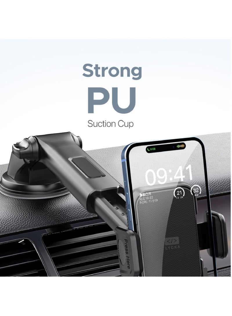 Lycka Clutch H06 – One-Hand Docking Car Mount with 360° Rotation & Never-Drop Suction - Image 3