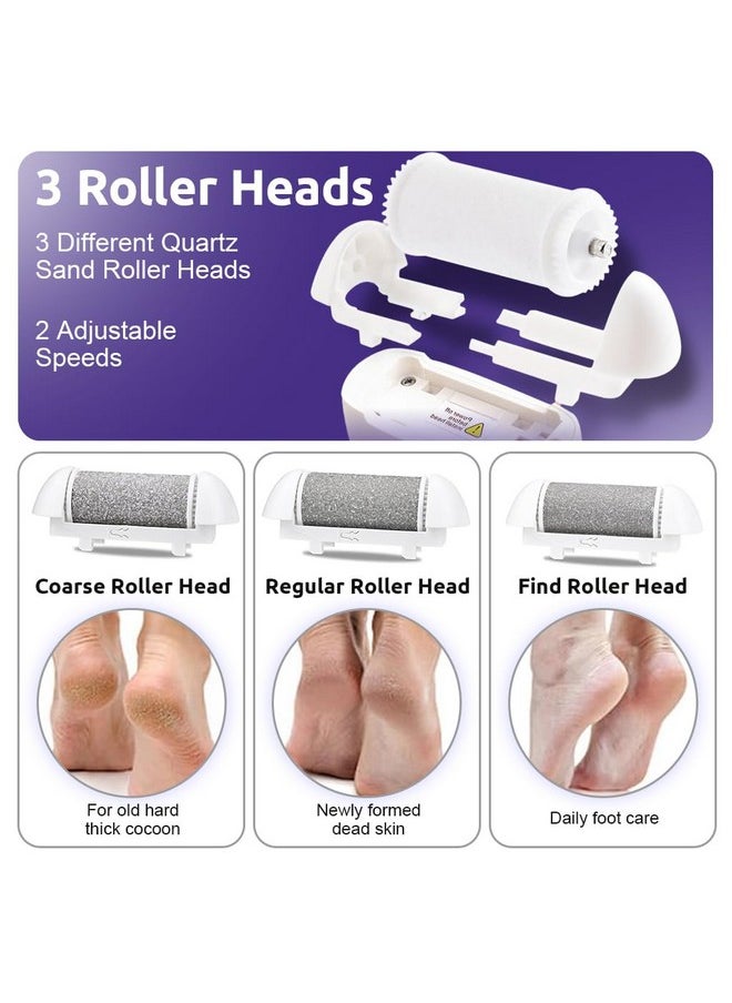 Hannea - ® Electric Callus Remover For Feet With 3 Head Rollers Led Light Foot Scrubber For Callus & Dead Skin Removal, Pedicure Machine Rechargeable Foot Care, Waterproof - Image 1