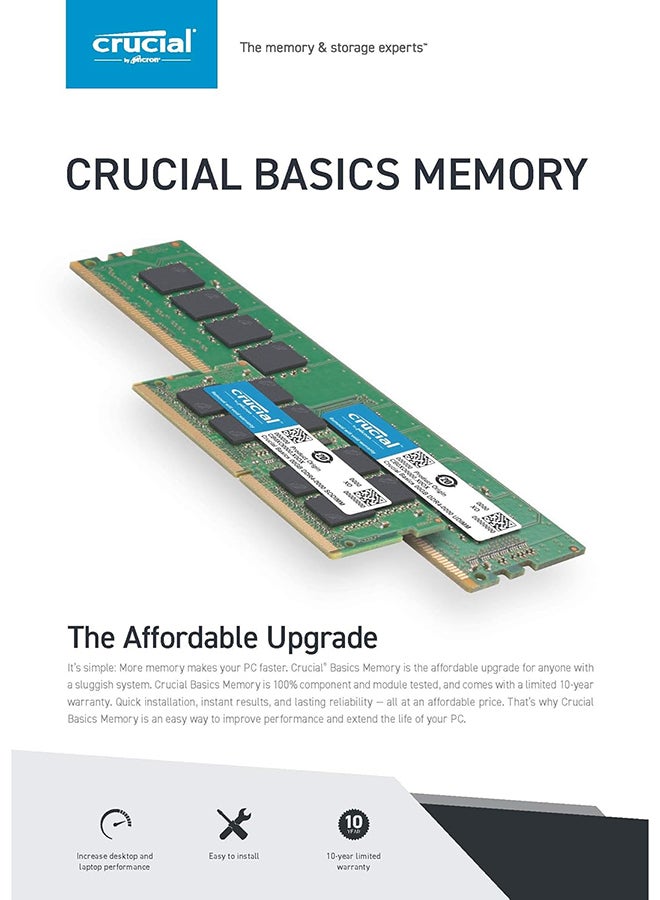 crucial 8GB RAM DDR4 2666 MHz Laptop Memory CB8GS2666 8 GB | Best