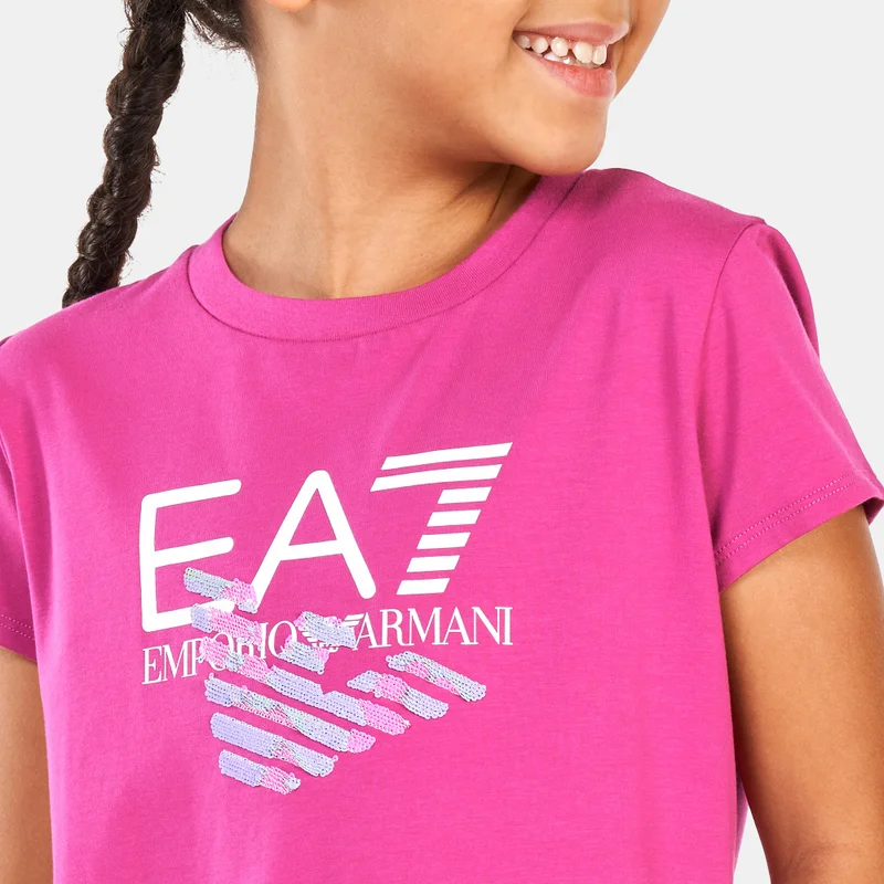 EA7 Emporio Armani Kids' Train Logo Series T-Shirt
