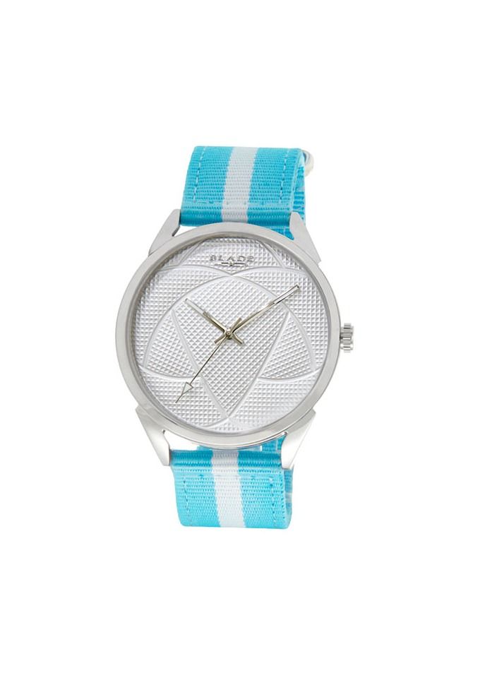 BLADE Retro Fútbol White-Sky Blue 3697GSW6A SS & Nylon 3-Hands Unisex Watch - Image 1