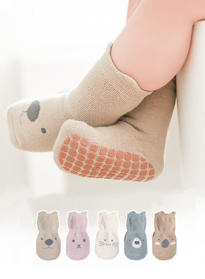 5 Pairs Baby Non-Slip Socks - Image 1