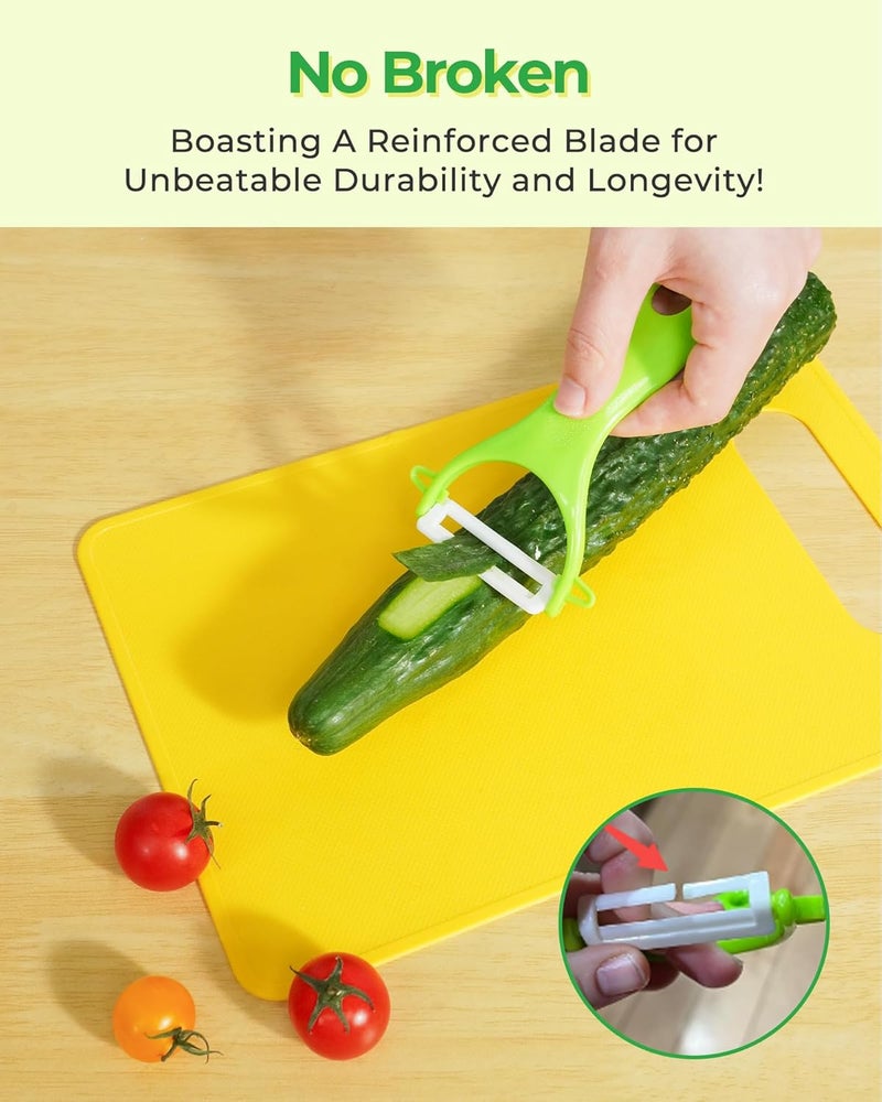 melican Kids Kitchen Knife Set, 15 Pcs BPA Free Montessori Kitchen Tools for Toddlers' Real Cooking, Include Knives, Crinkle and Sandwich Cutters, Peeler, Cutting Boards, Cleaning Tools for 3+ Birthday Gift - Image 4