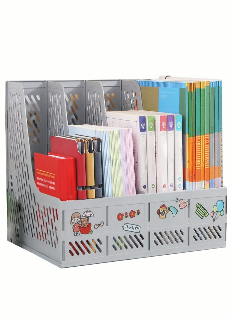 سعة كبيرة منظّم سطح المكتب الرمادي المحبب - Image 1