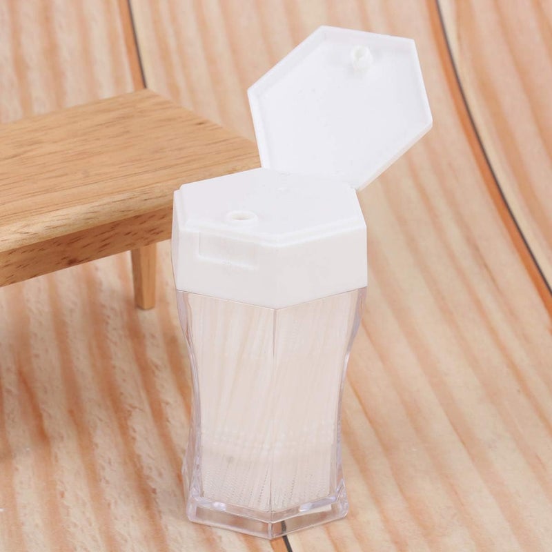 comfrt 200Pcs Plastic Toothpick Double-Head Dental Toothpicks Oral Sticks Interdental Picks Brush Interdental Floss Cleaners for Household (White) - Image 3