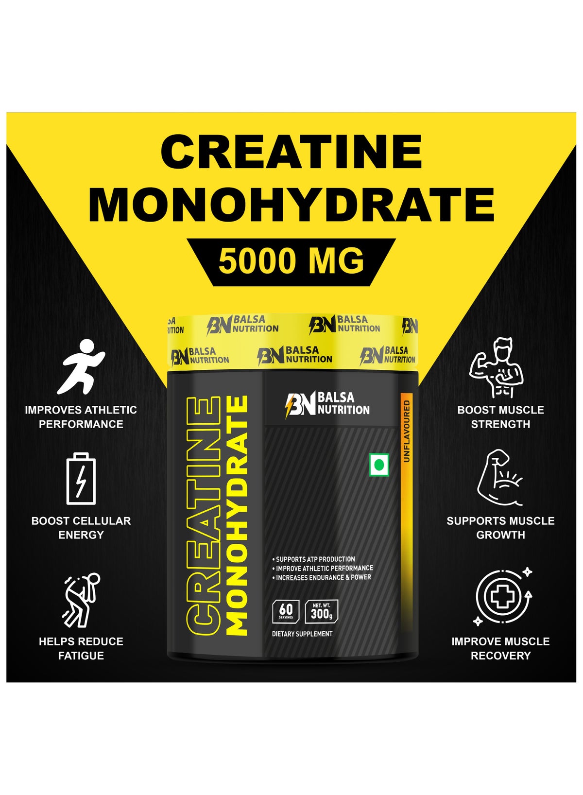 Balsa Nutrition Creatine Monohydrate Powder 300g