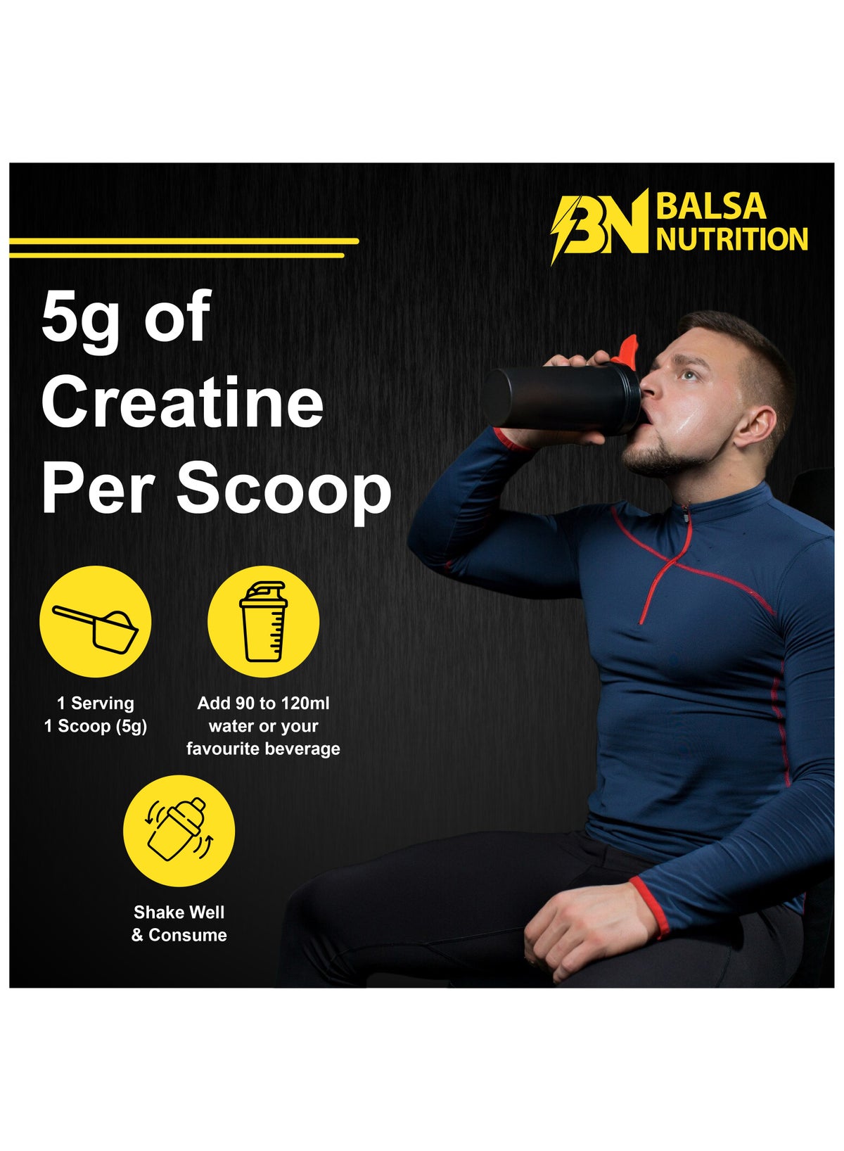Balsa Nutrition Creatine Monohydrate Powder 300g