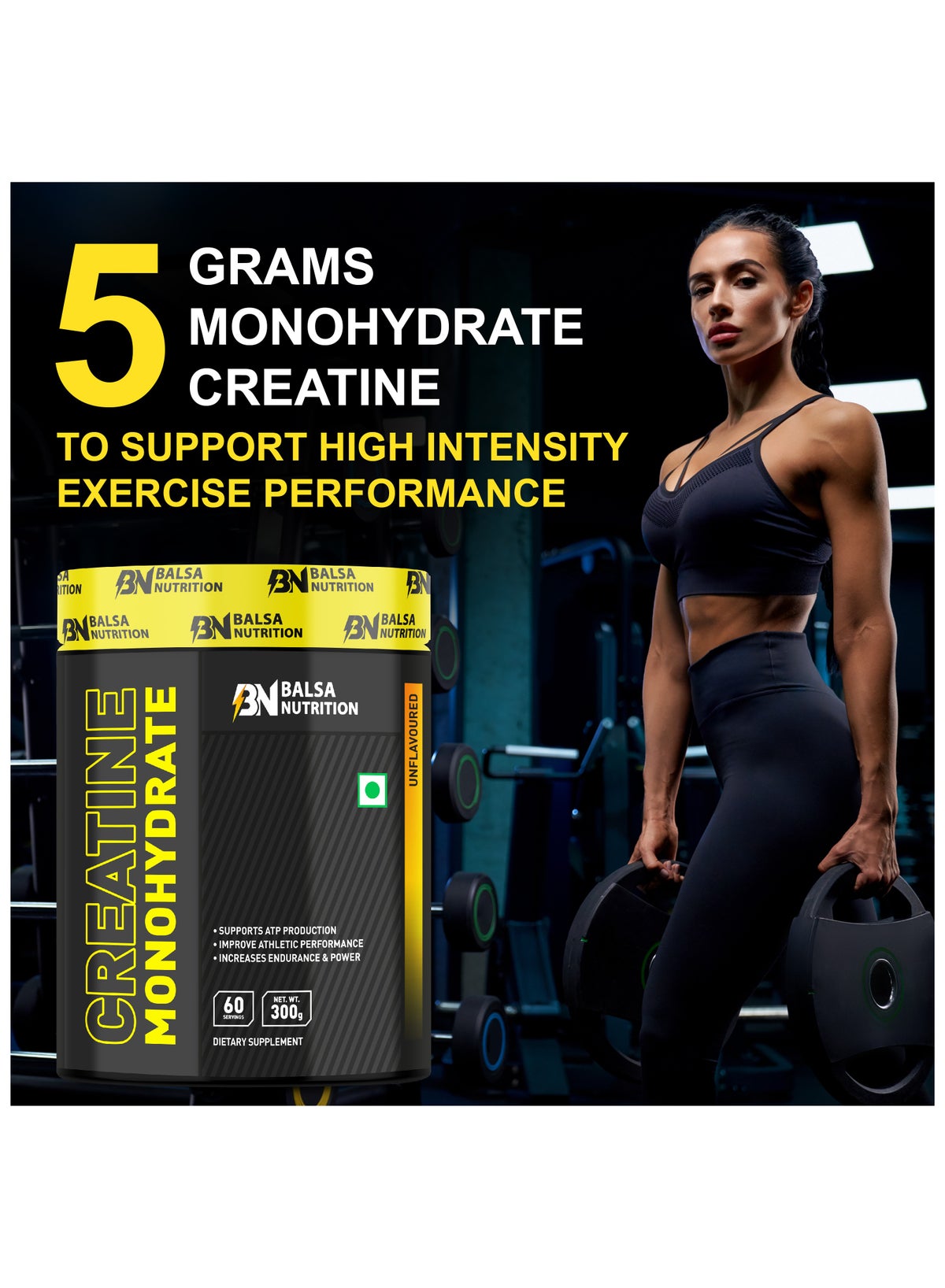 Balsa Nutrition Creatine Monohydrate Powder 300g