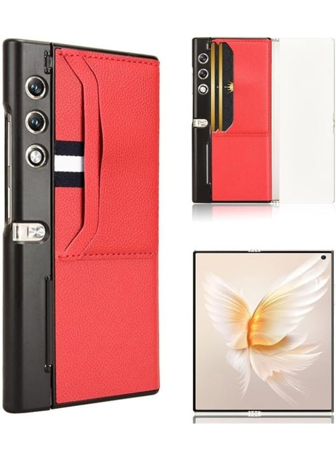 General Compatible with Honor V Purse Case, Premium PU Leather Ultra Slim Shockproof Back Bumper Phone Case Cover with Card Slot Holder for Honor V Purse Phone Case  - Image 1