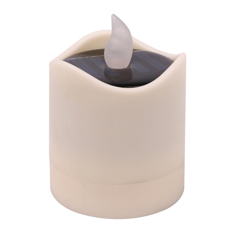 6Pcs Solar Energy Candle Lamps IP44 Waterproof Festival Party Outdoor Camping Candle Light (Warm white flashing) - Image 2