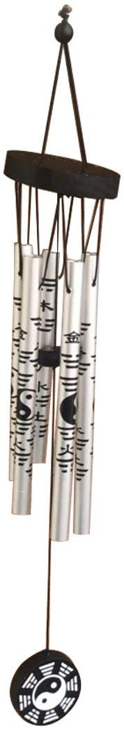 Ripe India® Feng Shui Om Vastu Five Pipe Wind Chime for Balcony Window and Om Wind Chime Silver Color Positive Energy - Image 4
