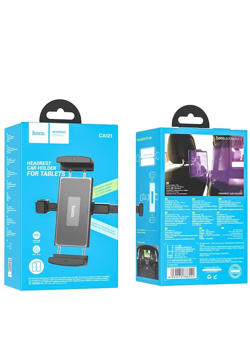 Hoco - Hoco CA121 Car Back Seat Phone Tablet Holder Headrest Holder for 4.7-12.9 inch Pad Backseat Mount for Pad Tablet PC Auto Headrest Holder - Image 1