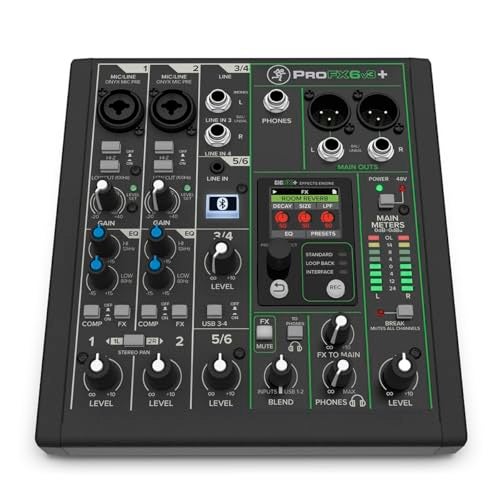 Mackie ProFX6v3+ 6-Channel Analog Mixer with Enhanced FX USB Recording Modes and Bluetooth - Image 1