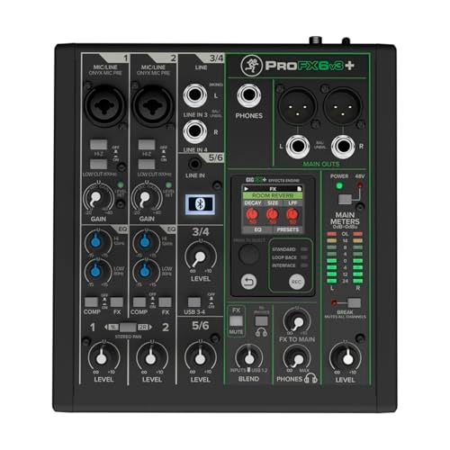 Mackie ProFX6v3+ 6-Channel Analog Mixer with Enhanced FX USB Recording Modes and Bluetooth - Image 2