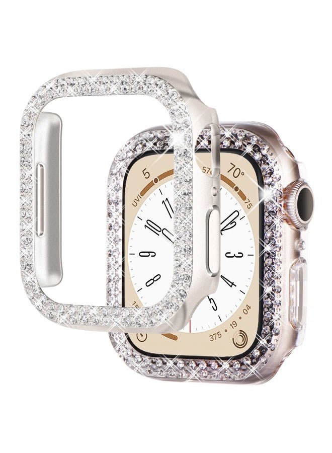 NewWays 2-Pack Bling Compatible for Apple Watch Cases 40mm SE 2022 Series 6 5 4, Protective Bumper for iWatch SE Series 4/5/6 (40mm, Starlight/Clear) - Image 1