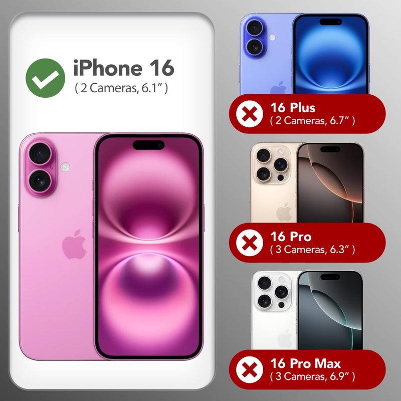 GONEZ Magnetic for iPhone 16 Case, Compatible with MagSafe, [Screen Protector + Camera Lens Protector], Liquid Silicone Shockproof Protective Phone Case for iPhone 16 6.1", Chalk Pink - Image 2