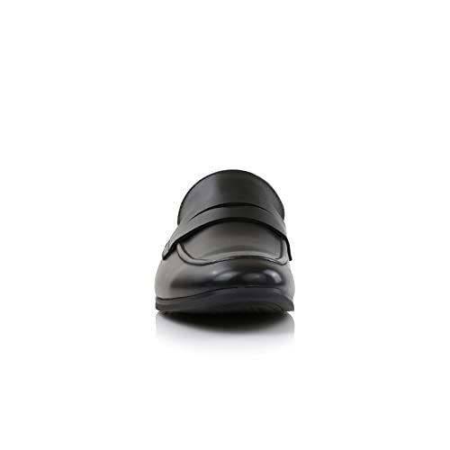 Ferro Aldo Dylan Men's Classic Penny Loafer | Slip-on Dress Shoe in Vegan Leather for Business, Formal & Casual | MFA19671B | in Black, Size 10 - Image 3