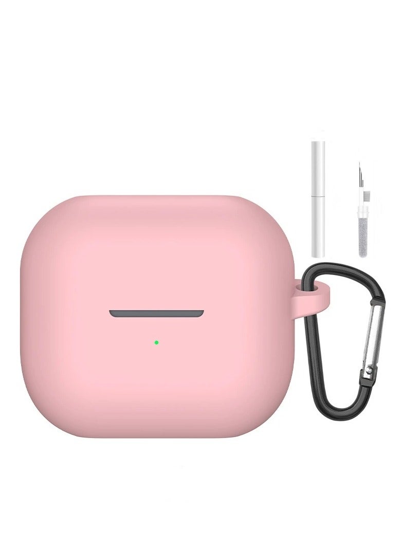 Samsung Galaxy Buds 3 & Pro Case Cover with Cleaner Kit, Soft Silicone Case with Carabiner(Pink) - Image 1