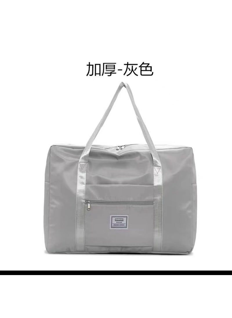 Generic Large Capacity Travel Bag Luggage Cover Handbag Portable for Business Trips Clothing And Blanket Storage Bag Carry-On Suitcase Gray medium size 42*34*14 