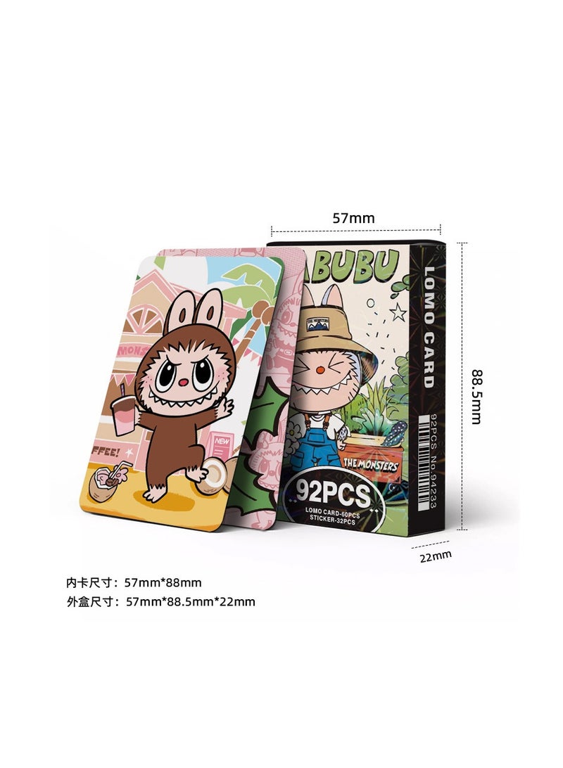 NIBEMINENT 92 Pcs Cartoon LABUBU Lomo Cards Card For Fans Collection Gifts - Image 1