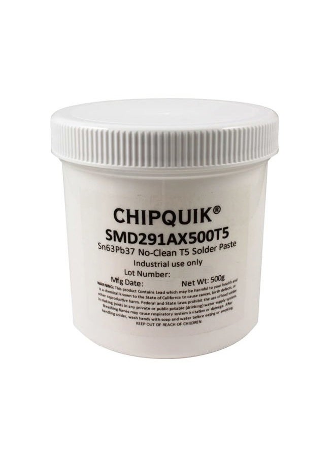 SMD291AX500T5 Solder Paste in jar 500g (T5) Sn63/Pb37 no clean