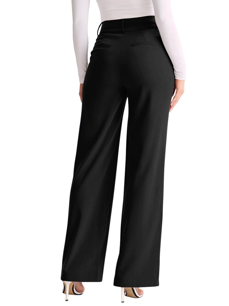 NIMIN Black Work Pants Women Wide Leg Dressy Trousers High Waisted Business Casual Slacks 2025 Fashion Outfits with Pockets - Image 2