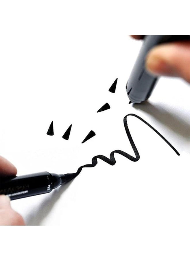 سمادو 2 في 1 مزدوج رأس ختم ختم Eyeliner ، طويلة الأمد والماء ختم ختم بطانة أقلام الرصاص ، سريع الملوثة ، سهلة الاستخدام ، البقاء طوال اليوم ، أسود - Image 5