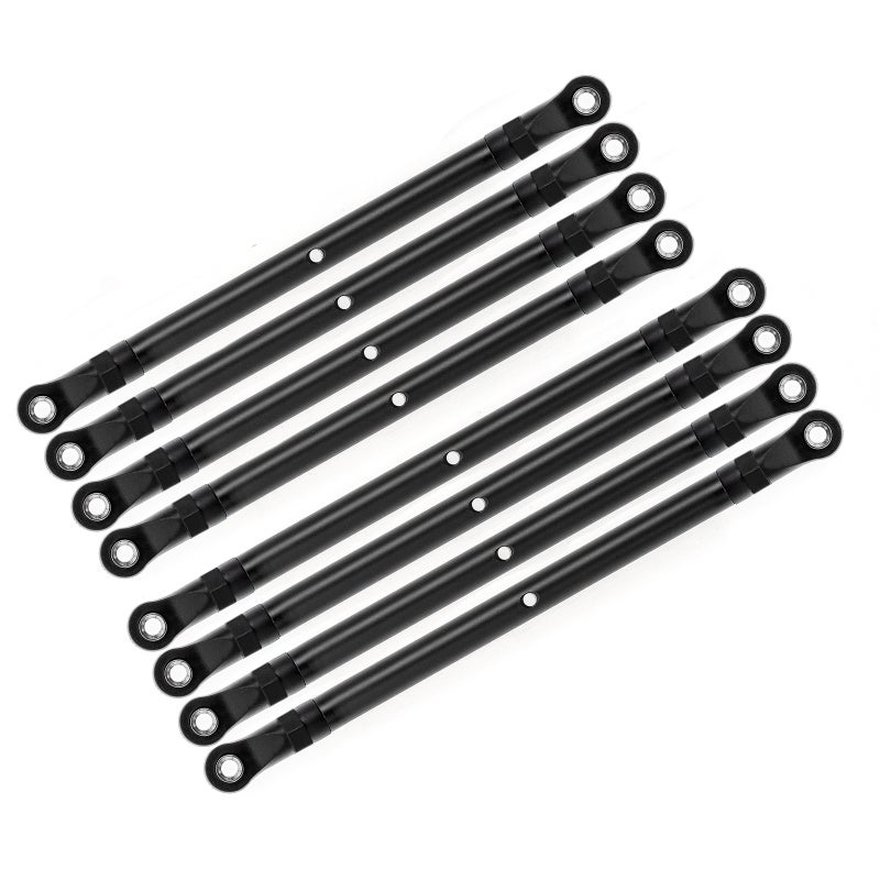 8PCS Aluminum Alloy Link Rod Linkage Set 313MM Wheelbase Replacement for AXIAL 1/10 SCX10 90046 TRX4 Remote Control Crawler Car Accessories, Black - Image 3