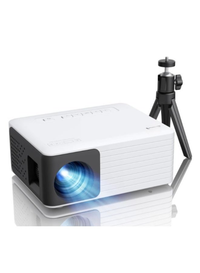 Mini Portable Projector with Native 720P Resolution, Supports 1080P Playback, 180-Inch Display, HDMI, USB and Smartphone Compatibility, Tripod Included - Image 1